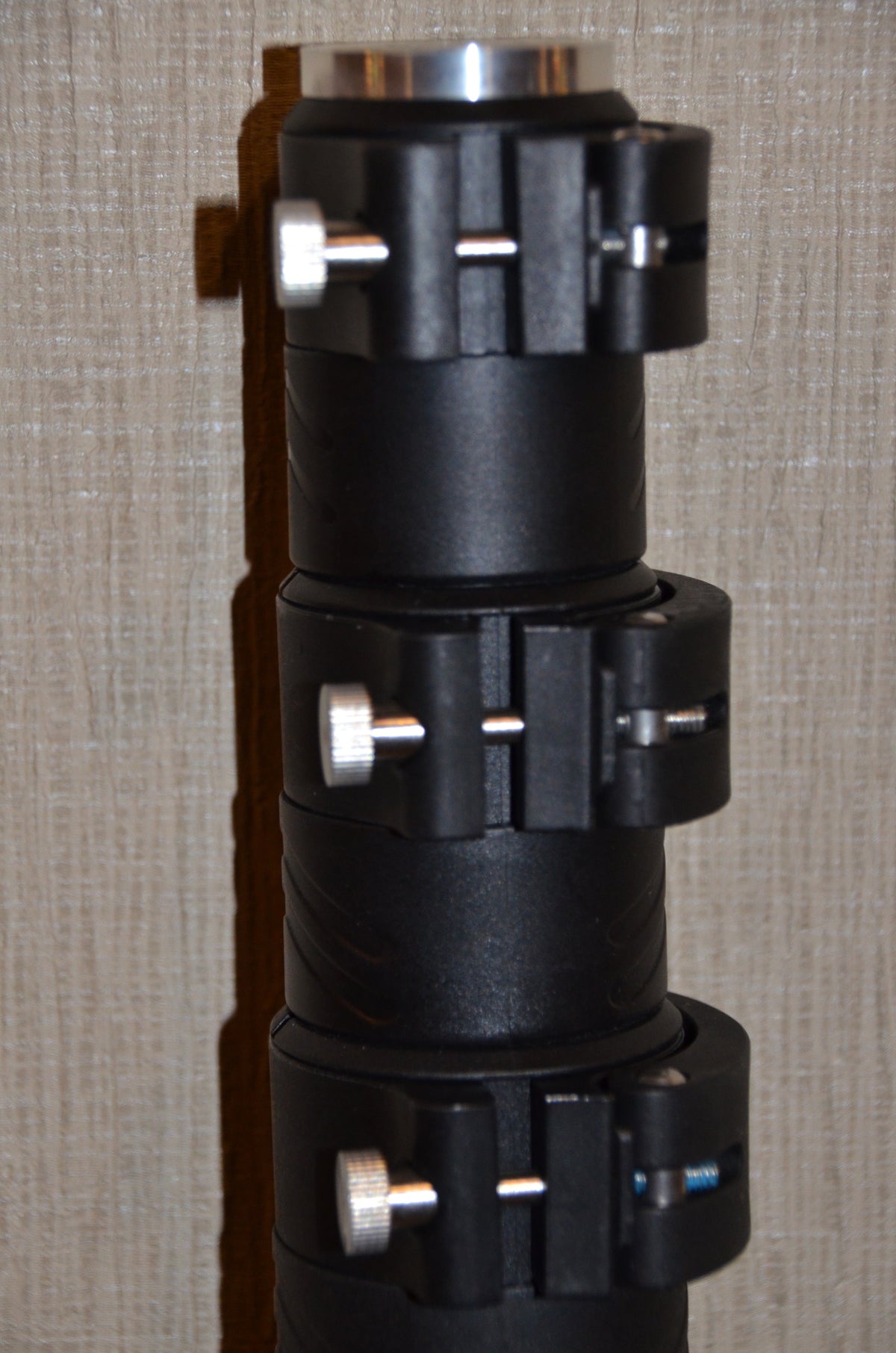 View of Self Adjusting Clamps  on Carbon Fibre Pole